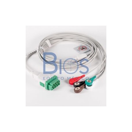 CABLE ECG G.E 11 PINS 5 L SNAP